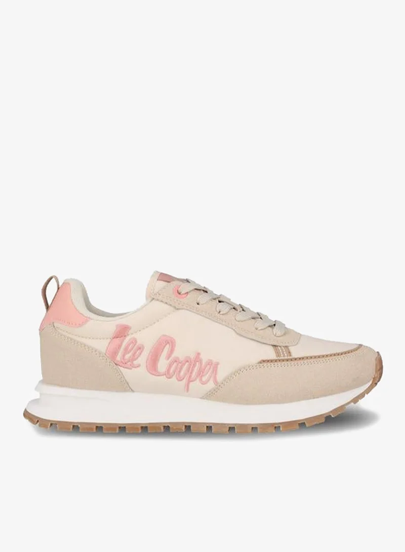 لي كوبر Women Logo Embroidered Lace-Up Ankle Sneakers