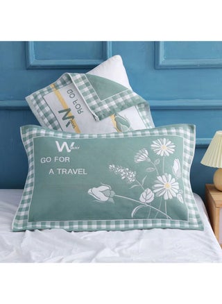 Cotton pillow towel large extra-large thickened three-layer gauze student home couple stain-resistant Four Seasons sweat-absorbing single pillow headscarf Lotus pond Moonlight cyan - pzsku/Z4B55264536E0E6CD0285Z/45/1745607040/dde3c23c-1aed-433f-bda8-0679a42d5e33