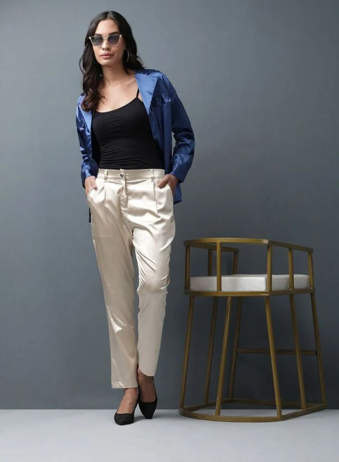 Freehand  Women Regular Fit Solid V-Neck Long Sleeve Shirt  | Best Price UAE