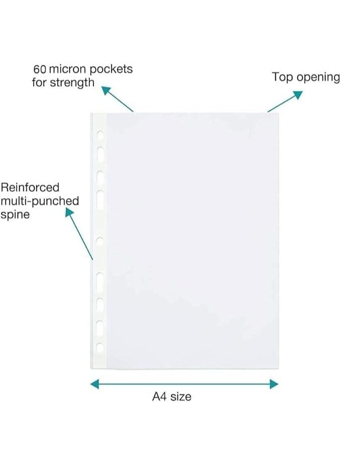 هيرو أوفيس هيرو واقي أوراق A4 – 60 ميكرون شفاف – عبوة 100 قطعة - Image 3