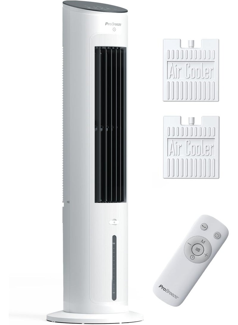 Pro Breeze Portable Air Conditioner 5L Evaporative Air Cooler 42" Portable Tower Fan, 3 Speeds with Remote, Automatic Oscillation, 10 Hour Timer & Sleep, Natural & Humidification Mode for Home/Office - Image 1