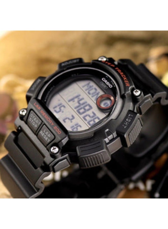 CASIO Digital Round Waterproof Wrist Watch With Strap WS-2100H-1AVDF - Image 3