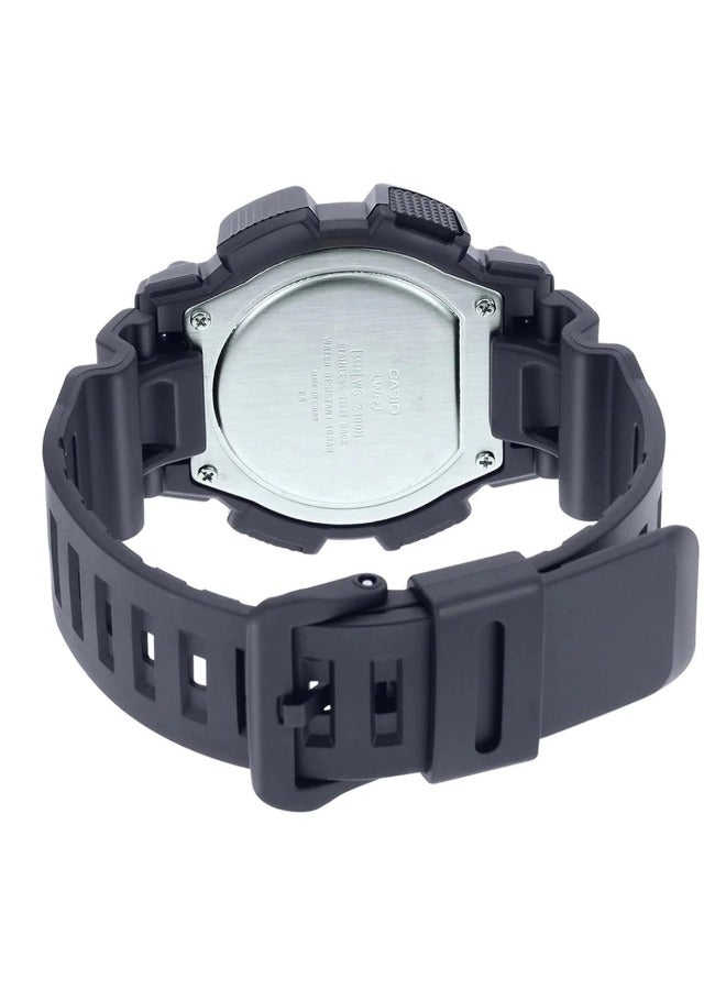 CASIO Digital Round Waterproof Wrist Watch With Strap WS-2100H-1AVDF - Image 2