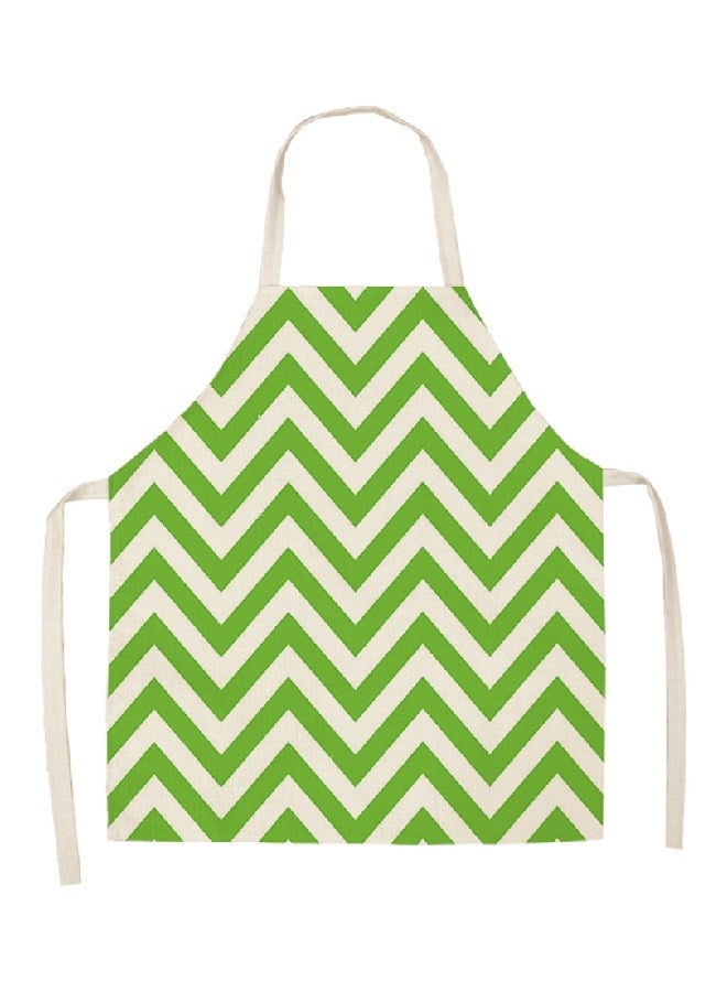 NIBEMINENT Water Resistant Printed Household Apron White/Green 68x55cm