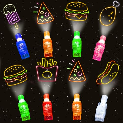 iRugosa hapfyer 24PCS Party Favors LED Finger Lights Glow in the Dark Light Up Toys Gifts Bulk for Kids Boy Girl Birthday Goodie Bags Stuffers Party Decorations Back to School Party Classroom Prizes food - Image 1