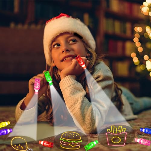 iRugosa hapfyer 24PCS Party Favors LED Finger Lights Glow in the Dark Light Up Toys Gifts Bulk for Kids Boy Girl Birthday Goodie Bags Stuffers Party Decorations Back to School Party Classroom Prizes food - Image 5