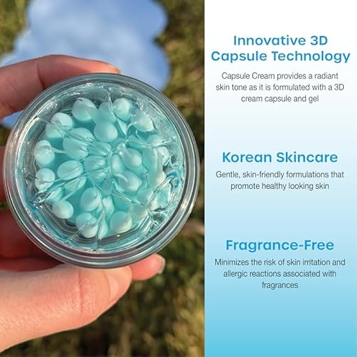 masque BAR My Ingredients Hydrating Capsule Cream Face Moisturizer, Hyaluronic acid based moisturizer, Boba face cream with Niacinamide, Korean skin care 50ml - Image 4