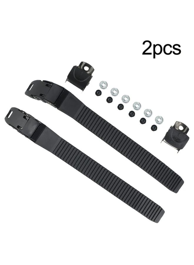 Inline Roller Skate Replacement Straps Buckle Black 210x22x5mm 2Pcs - Image 2