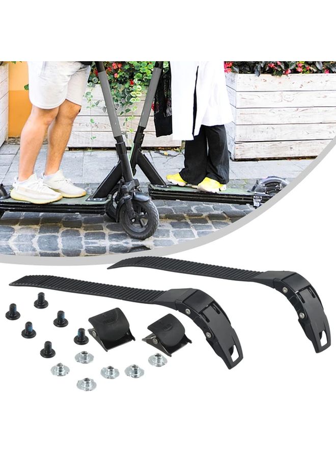 Inline Roller Skate Replacement Straps Buckle Black 210x22x5mm 2Pcs - Image 1
