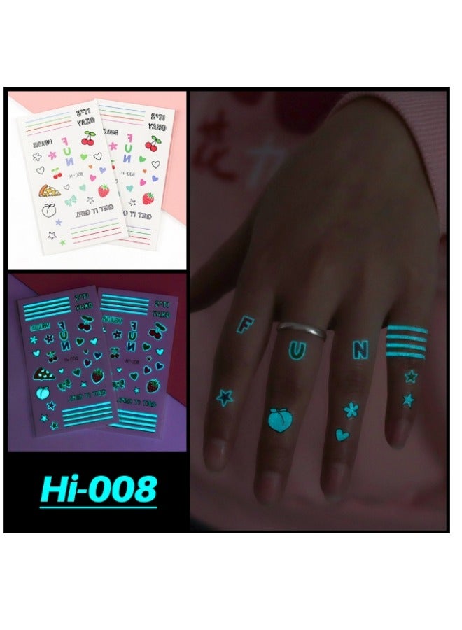 Glow-In-The-Dark Tattoo Stickers Exclusive For Parties And Celebrations  - Image 1