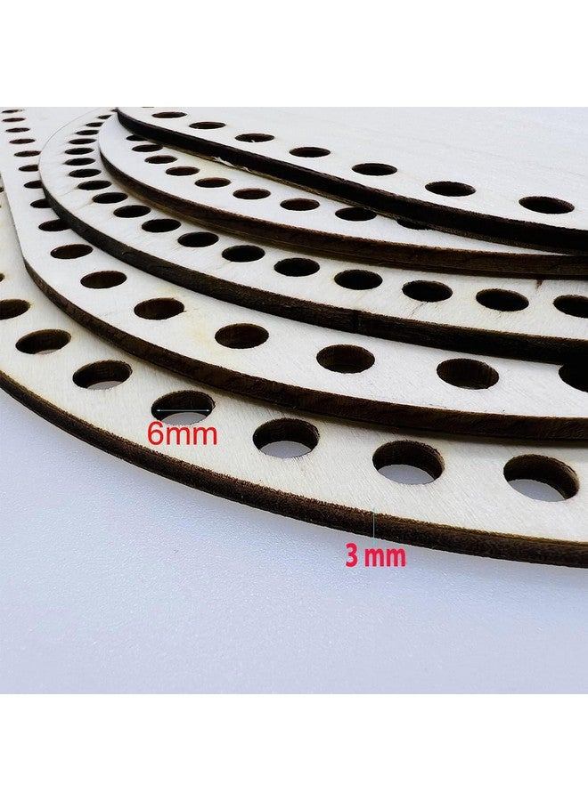 Cliths 7 Pcs Wooden MDF Basket Bottom, 3 Shape Blank Crochet Knitting Basket Wood Base Shaper for DIY Basket Craft Weaving Making Supplies - Image 4