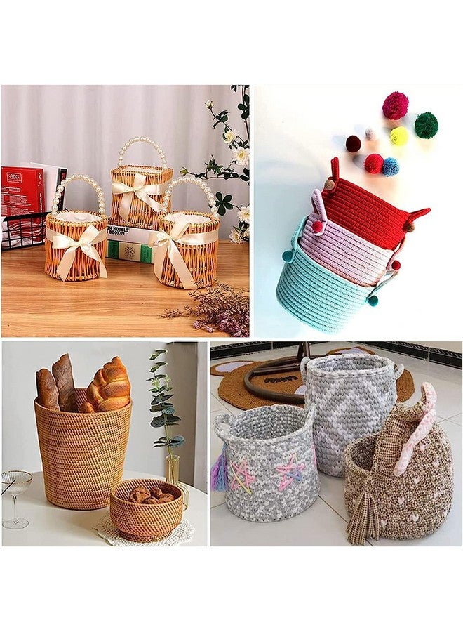Cliths 7 Pcs Wooden MDF Basket Bottom, 3 Shape Blank Crochet Knitting Basket Wood Base Shaper for DIY Basket Craft Weaving Making Supplies - Image 2