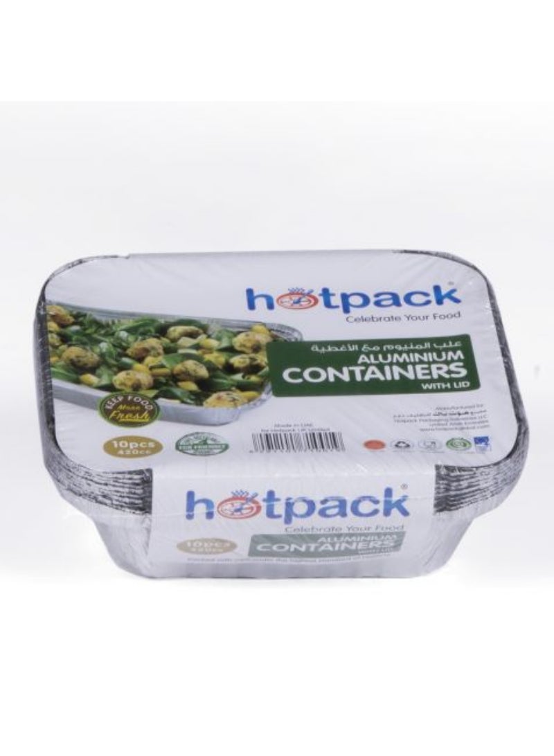 Hotpack Aluminium Container 8342 420 Ml (420 Cc) -10Pcs