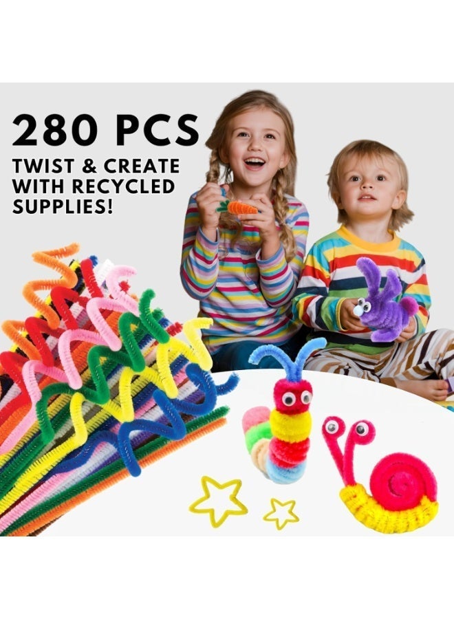 ChicAbode 280 قطعة من 12 بوصة طويلة لون فروي ، يمكن أن تكون عازمة بشكل تعسفي تويست بار ، ديي الإنتاج الإبداعي ، مشاريع فنية للأطفال ، والزينة ، والمدارس والفصول الدراسية ، والحرف اليدوية ، ومناسبة لجميع أنواع الاحتياجات . - Image 2