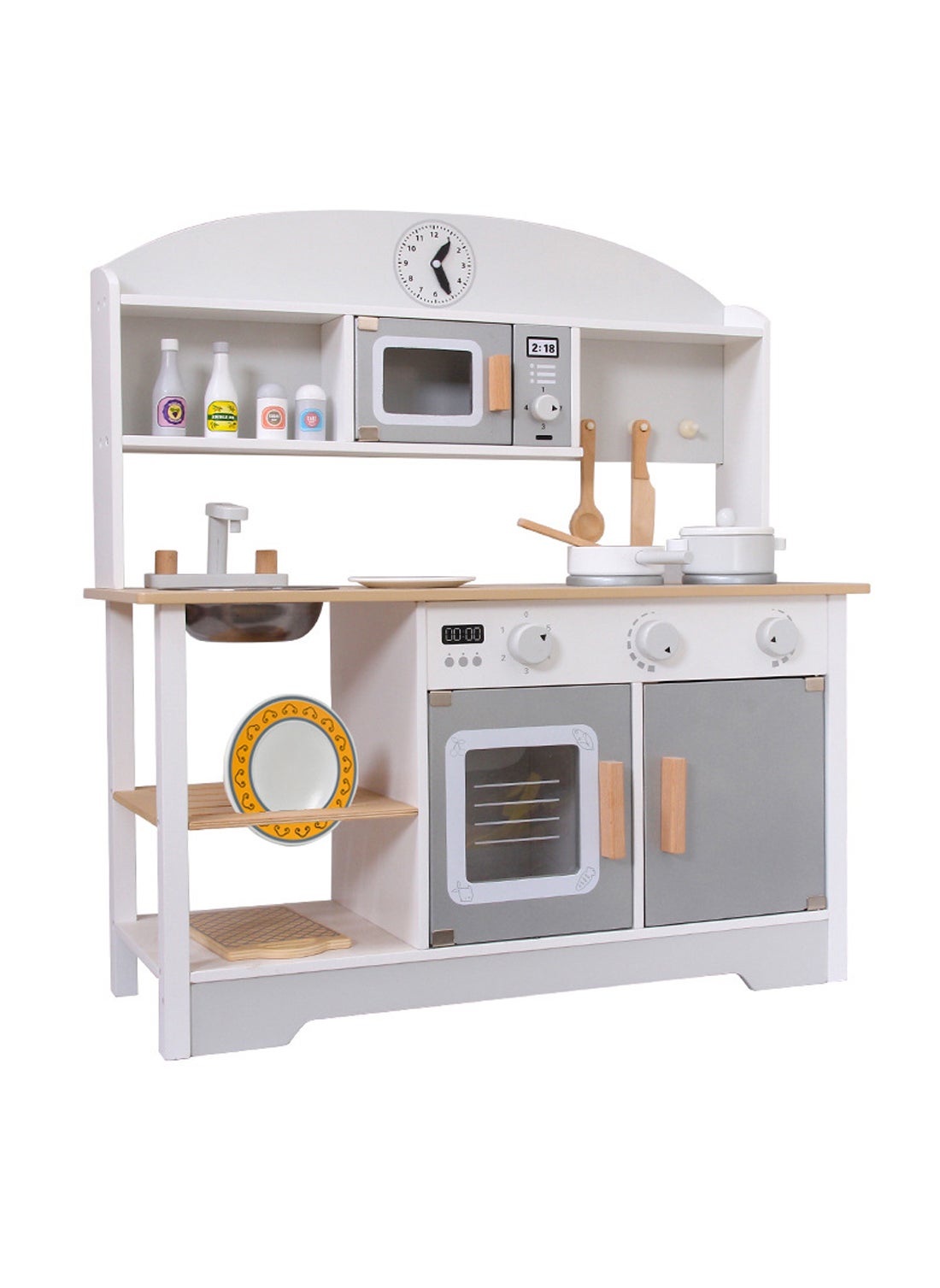 Wooden Pretend Play Kitchen Toy Set Educational, Durable & Eco-Friendly for Endless Imaginative Play 