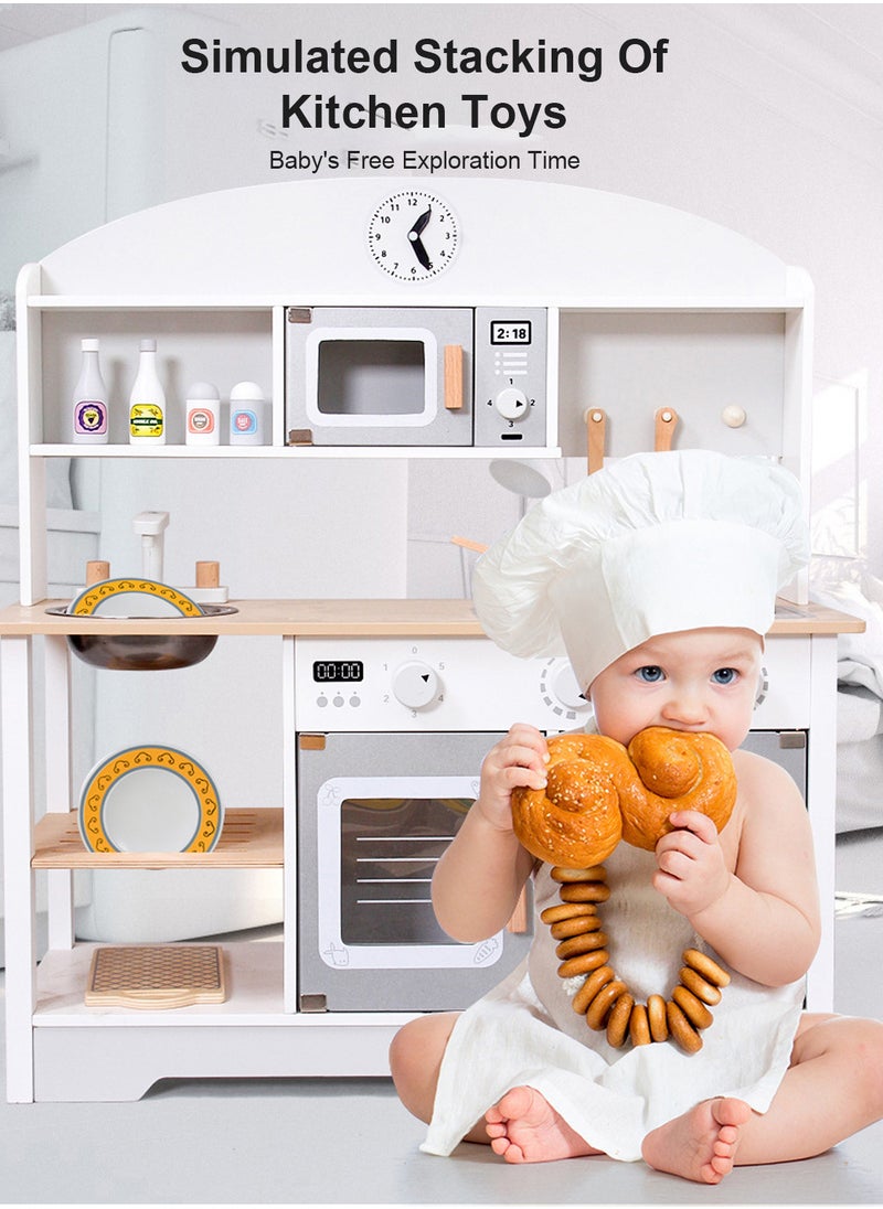 MaBaby Wooden Pretend Play Kitchen Toy Set Educational, Durable & Eco-Friendly for Endless Imaginative Play  - Image 3
