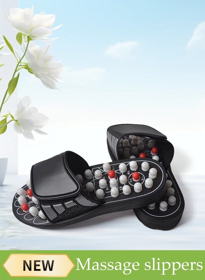 Loquat Massage Slippers for Plantar Fasciitis for Men Women, Acupuncture Slippers Plantar Pain Relief Non-Slip Massage Sandals Men Stress Relief for Bath, Relieve Heel Arch Arthritis Neuropathy Pain - Image 1