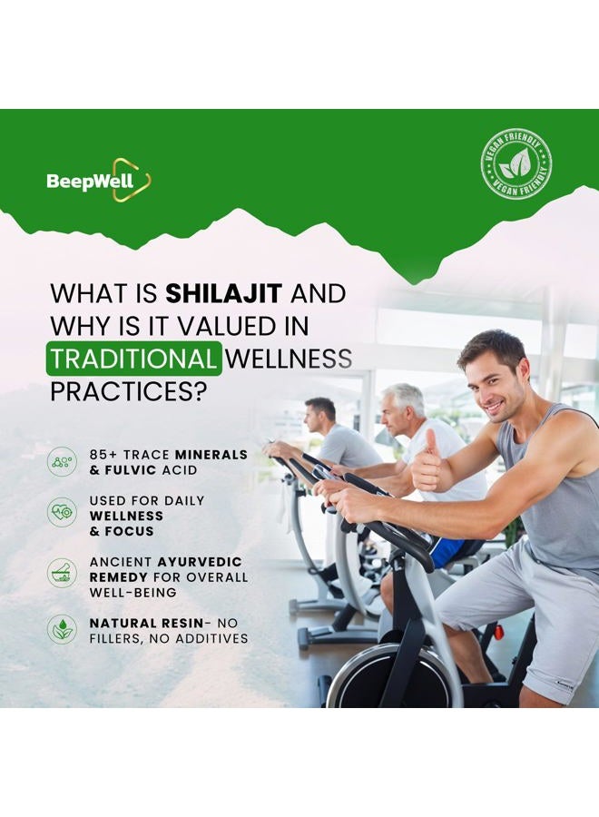 BeepWell Shilajit Resin – Himalayan Sourced Natural Shilajit Resin Men Women Chilajil Fulvic Acid 85+ Trace Minerals 80 Servings 1.40 oz - Image 3
