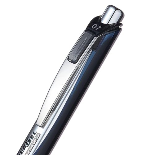 Pentel قلم جل دائم من بنتل إنرجل برو، (0.7 مم) خط متوسط، حبر أزرق، علبة من 12 قلم (BLP77-C) - Image 4