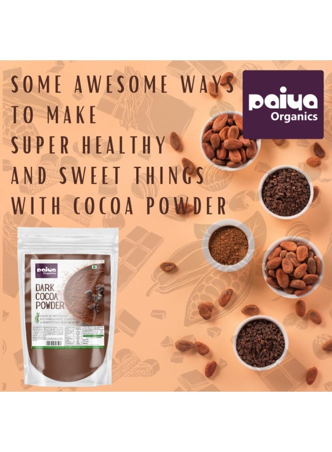 Paiya Organics Cocoa Powder Unsweetened & Organic, Rich Indulgent Cocoa Powder for Baking, & Chocolate Cake Making, Tasty Flavour for Coffee, Cold Milk Shake, & Drinks (100gm) - Image 2