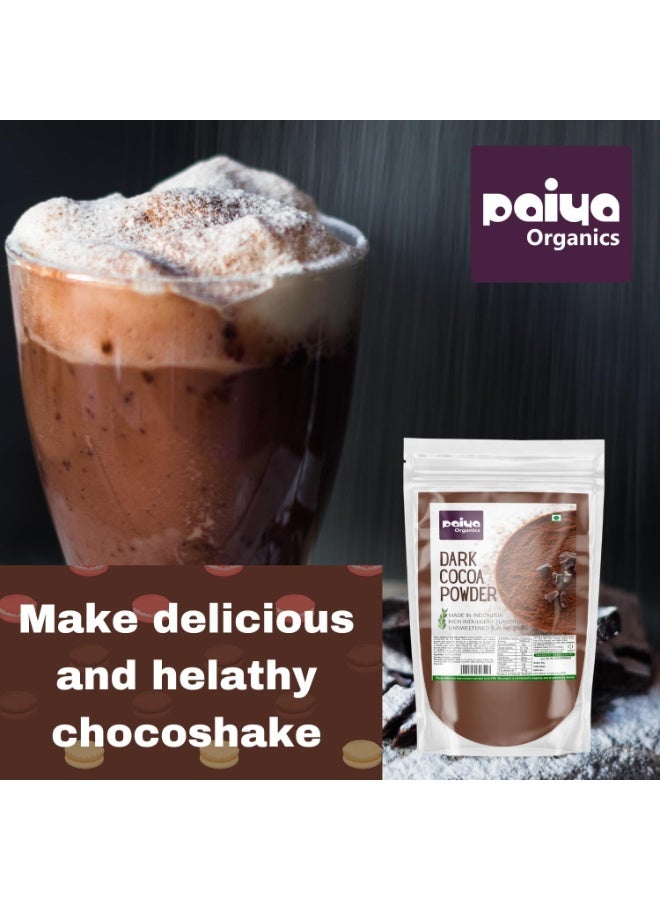 Paiya Organics Cocoa Powder Unsweetened & Organic, Rich Indulgent Cocoa Powder for Baking, & Chocolate Cake Making, Tasty Flavour for Coffee, Cold Milk Shake, & Drinks (100gm) - Image 4