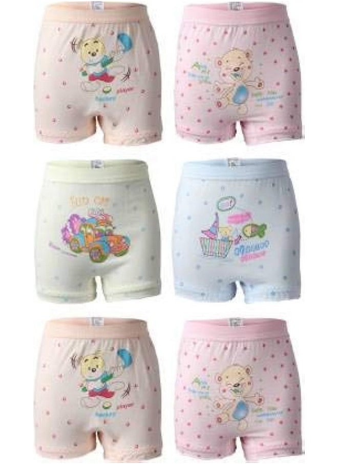Bodycare - BODYCARE Cartoon Printed Unisex Bloomer Pack of 6 Multicolour - Image 1