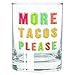 Slant Collections slant collections Cocktail Glass Double Old Fashioned Glass, 12-Ounce, More Tacos Please  - Image 2