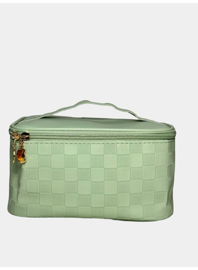 حقيبة مكياج نسائية - حقيبة مستحضرات تجميل من جلد البولي يوريثان، منظم مكياج للسفر، حقيبة أدوات الزينة خفيفة الوزن، حقيبة محمولة متعددة الوظائف لمستحضرات التجميل وإكسسوارات التجميل - Image 3