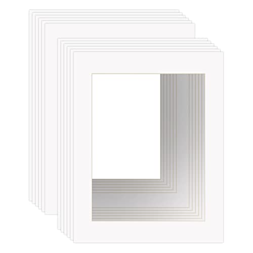 ZBEIVAN إطارات صور بيضاء ZBEIVAN 11x14 لمقاسات 8.5x11 مع قطع مائل للنواة - عبوة من 12 - Image 1