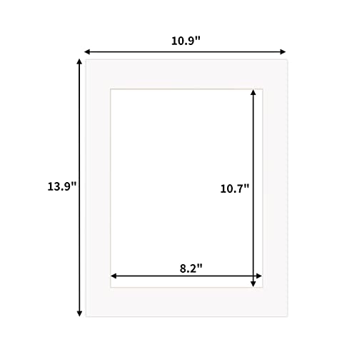ZBEIVAN إطارات صور بيضاء ZBEIVAN 11x14 لمقاسات 8.5x11 مع قطع مائل للنواة - عبوة من 12 - Image 2