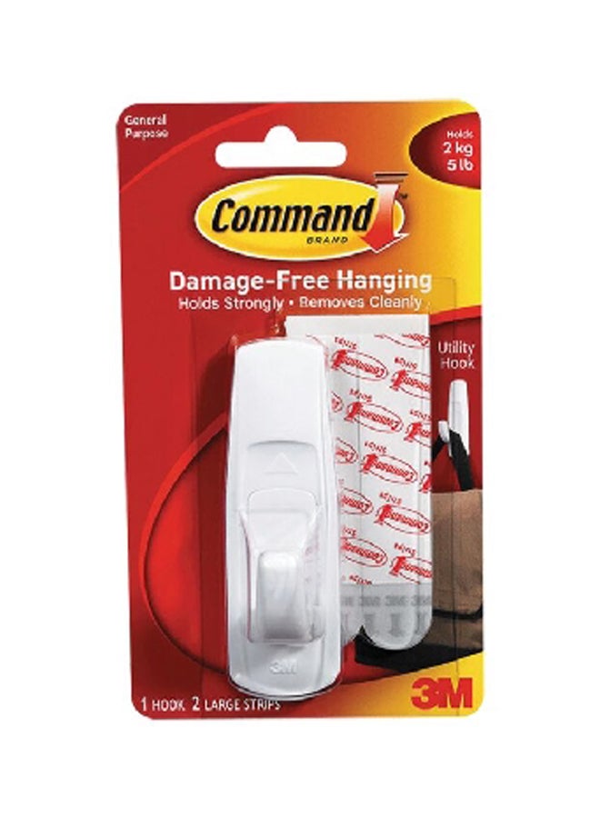 Command Utility Hook White Large 17003  - Image 1