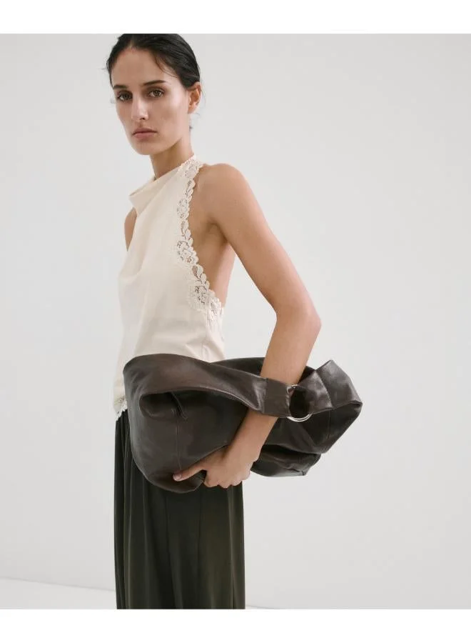 MANGO Lace halter neck top