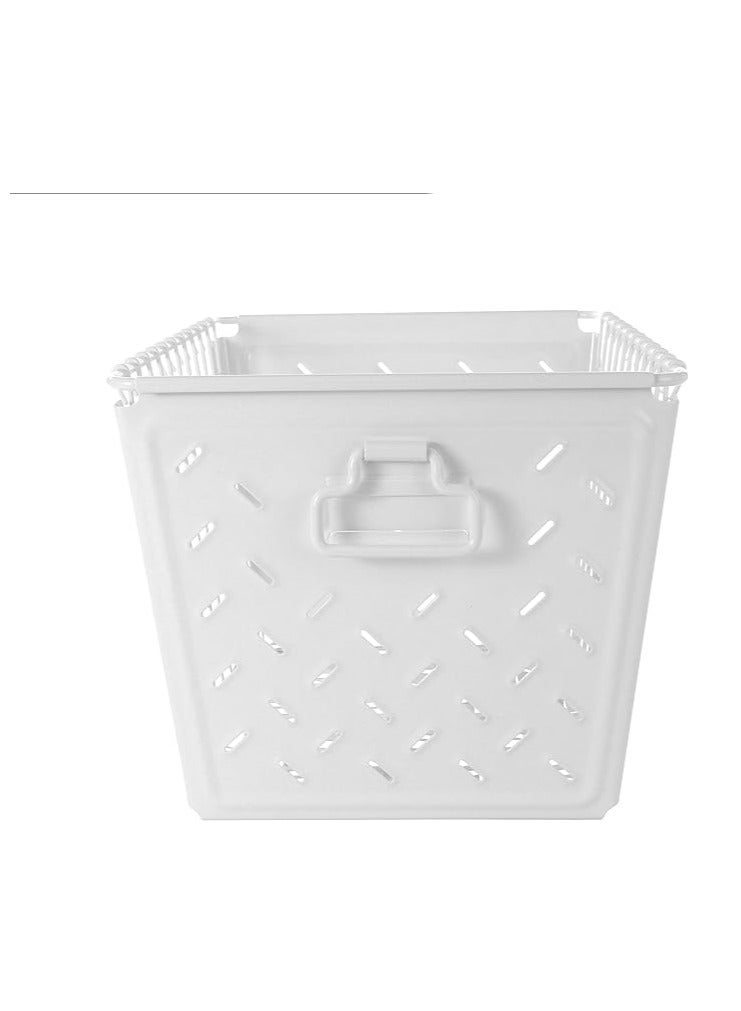 Spectrum Spectrum Macklin Medium Storage Basket – White, Durable Organizer for Home & Office Storage  - Image 2