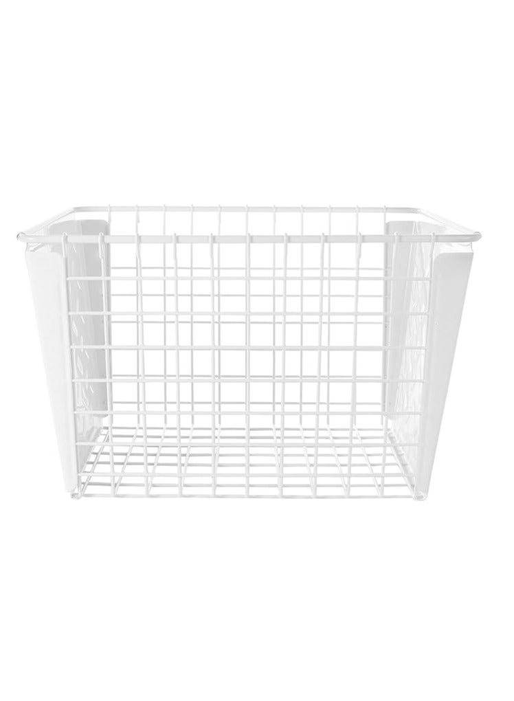 Spectrum Spectrum Macklin Medium Storage Basket – White, Durable Organizer for Home & Office Storage  - Image 3