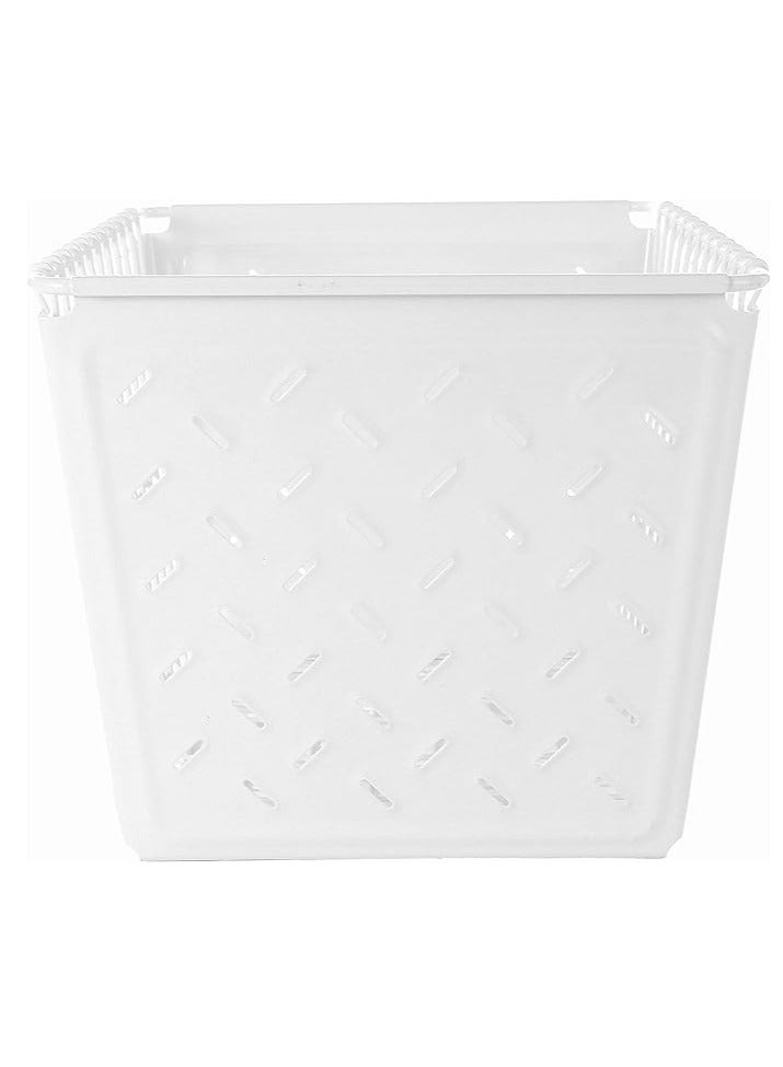 Spectrum Spectrum Macklin Medium Storage Basket – White, Durable Organizer for Home & Office Storage  - Image 5