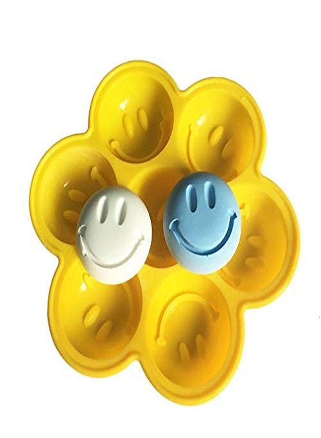 Bakefy Round Smiley FACE Smiley Face Cute Mold Smiling Shape Candy Ice Cube Tray Chocolate DIY Cute Cake - Image 2