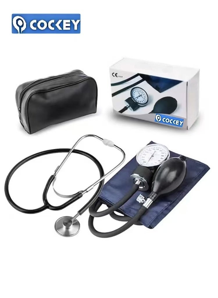 COCKEY Blood Pressure Monitor Kit，Manual Home Blood Pressure Monitor Kit With Large Adult Cuff And Stethoscope - Image 1