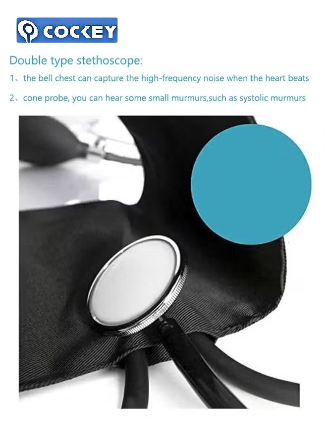 COCKEY Blood Pressure Monitor Kit，Manual Home Blood Pressure Monitor Kit With Large Adult Cuff And Stethoscope - Image 2