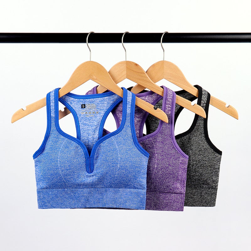 Yoga Sports Bra For Fitness And Running, Shockproof, Gathering And Shaping, Moisture-Wicking, Wireless, Essential For Women'S Yoga - Image 2