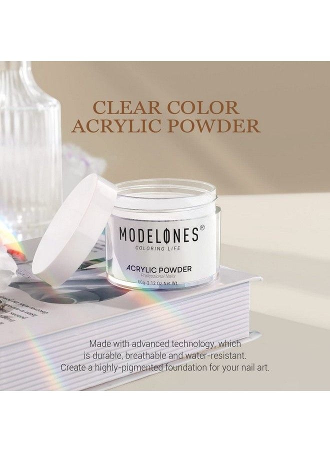 modelones Acrylic Powder 2.12Oz Clear Acrylic Powder Professional Acrylic Nail Powder For Nail Extension French Nail Art 3D Flowers Nail Carving Beginnerfriendly And Longlasting No Nail Lamp Needed  - Image 3