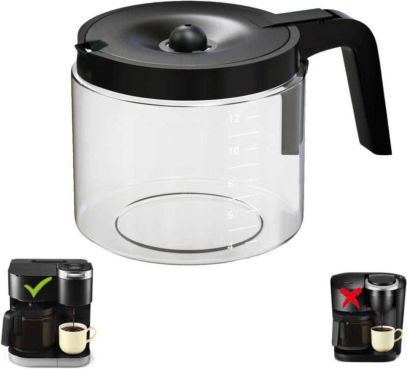 CUPALL 12-Cup Carafe Replacement Exclusive fit with keurig-K Duo Single Serve 5100 Model, NOT FIT keurig-K Duo Essentials5000 &5500 Single Serve Coffee Maker - Image 1