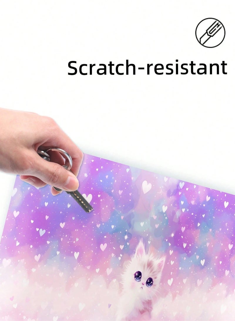 15 inch laptop stickers, set of 2, pink, cute cat design, to protect your device from scratches  - Image 3