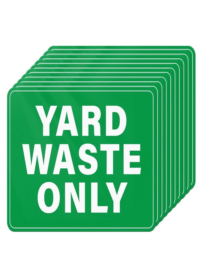 YIKIADA 10 Pack Yard Waste Only Stickers for Trash Cans 10 × 7 Inches - Image 1
