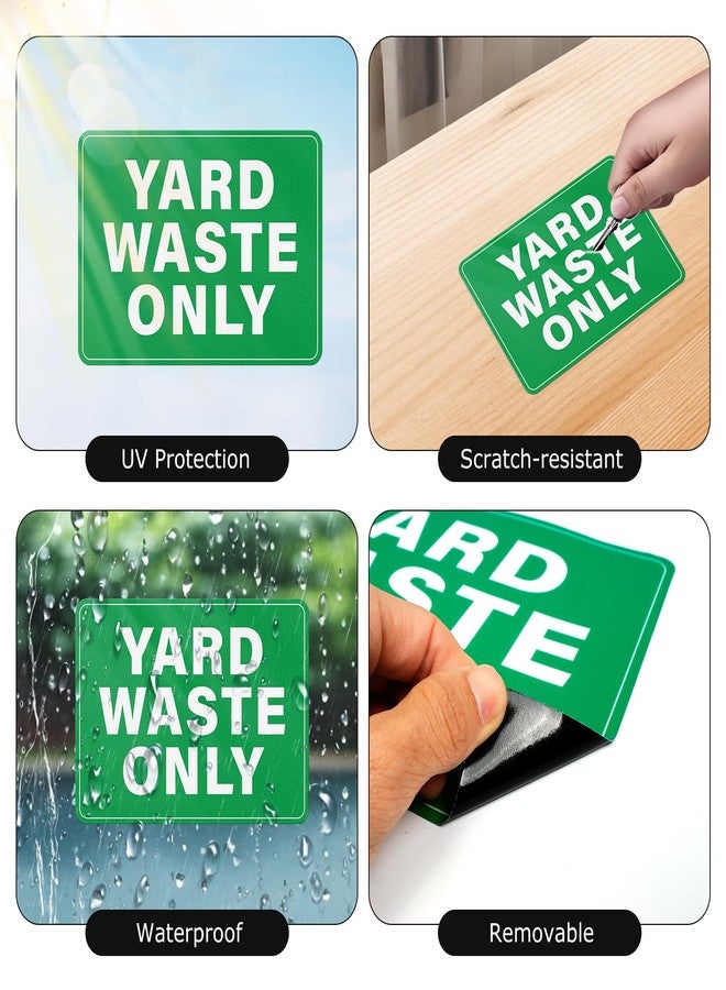 YIKIADA 10 Pack Yard Waste Only Stickers for Trash Cans 10 × 7 Inches - Image 3