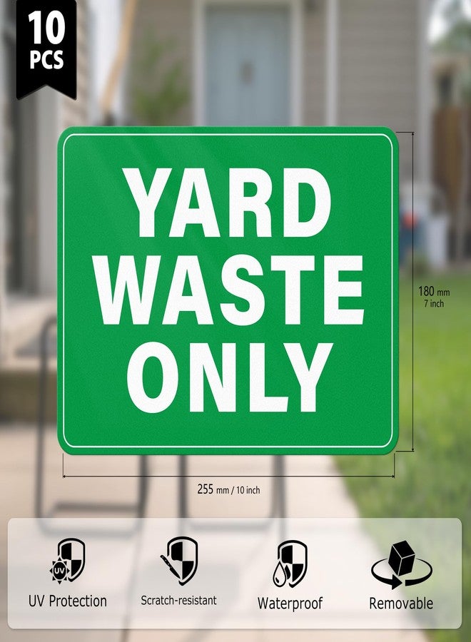 YIKIADA 10 Pack Yard Waste Only Stickers for Trash Cans 10 × 7 Inches - Image 2