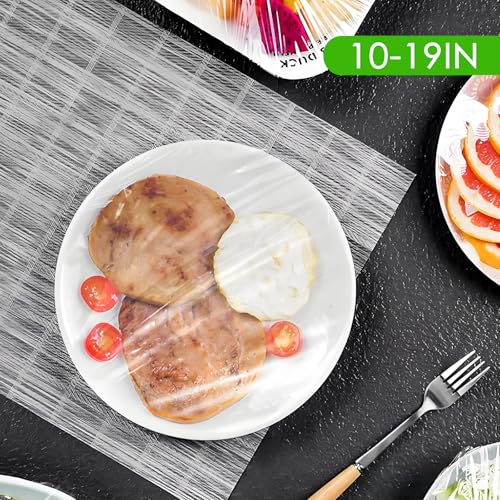 Yhalyea Plastic Bowl Covers Xl 100 Count Plastic Bowl Covers Elastic Reusable Covers 1019 Inch BowlsPlateLarge Bowl Cover MultiPurpose Kitchen Outdoor MustHave - Image 3