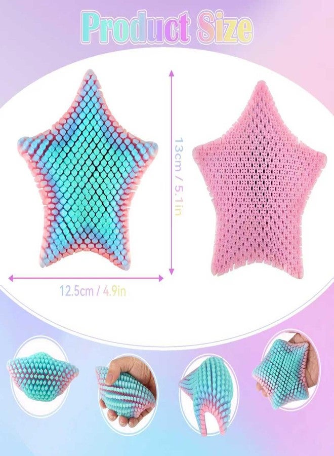 oyeftp 3D Printed Sensory Fidget Starfish, Squishy Fidget Desk Starfish Toy, Desk Decor, 3D Printed Starfish Glow in The Dark Colorful Fidget Toy, Perfect for Holiday, Birthday Gifts. Easter Basket Stuffers - Image 3