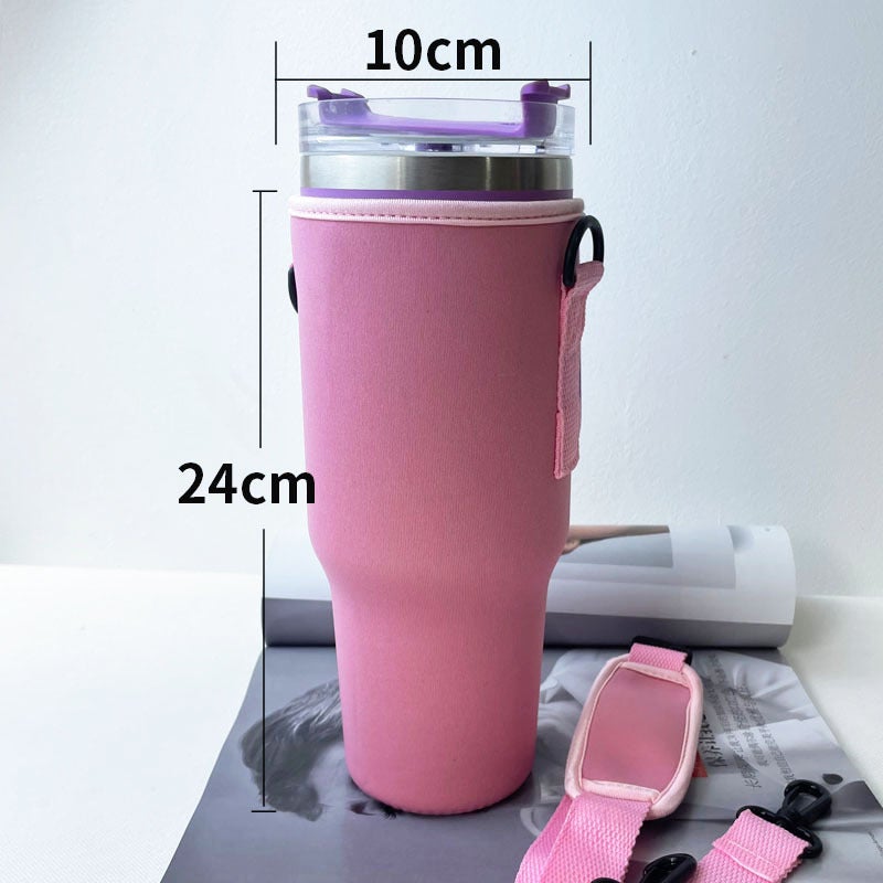 Spot Whole Hot Selling 40oz Ice Cup Cover Portable Car Neoprene Hand-Held Car Cup Cover(Gradient purple) - Image 3