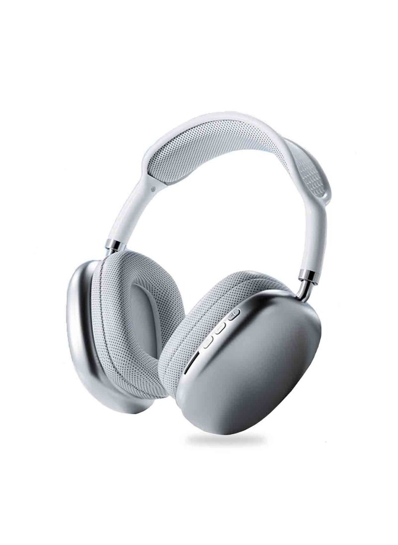 Wtech - P9 Best Quality Wireless Headset Over-Ear Headphone Grey - Image 1