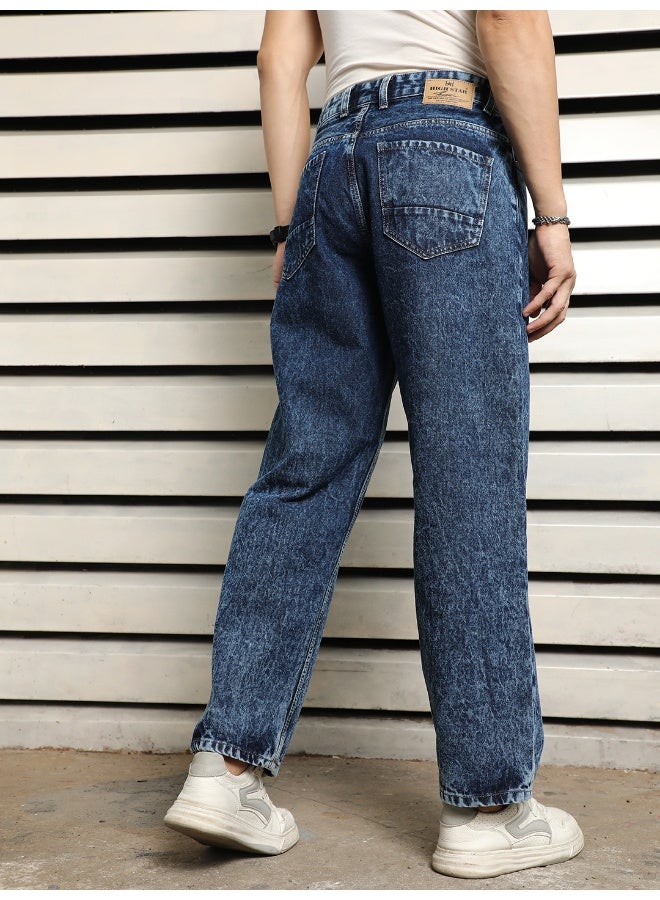 HIGH STAR Men’s Wide Leg Indigo Jeans – Comfortable and Casual - Image 2